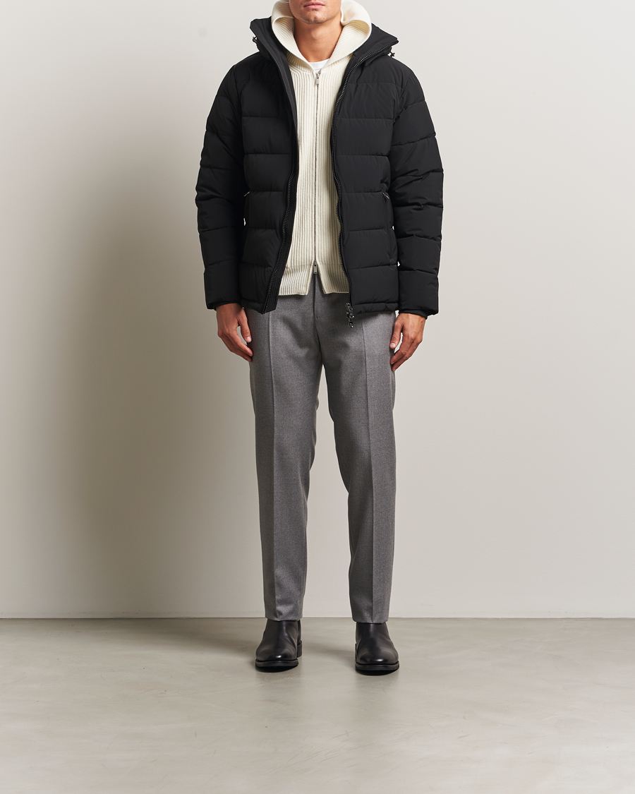 Herr | Jackor | Oscar Jacobson | Hooded Puffer Jacket Black