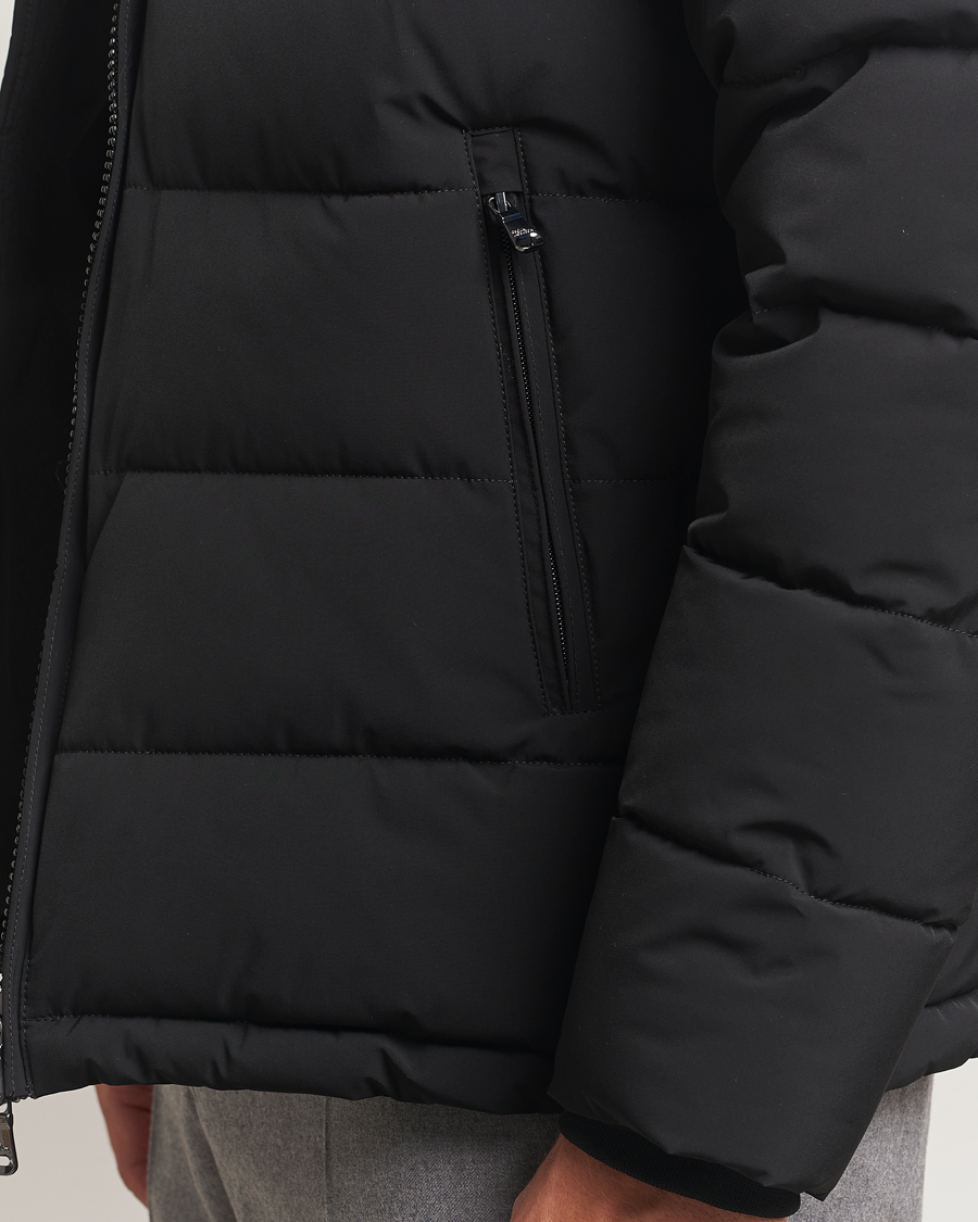 Herr | Jackor | Oscar Jacobson | Hooded Puffer Jacket Black