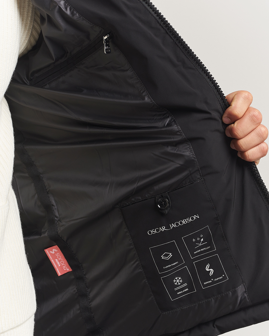 Herr | Jackor | Oscar Jacobson | Hooded Puffer Jacket Black