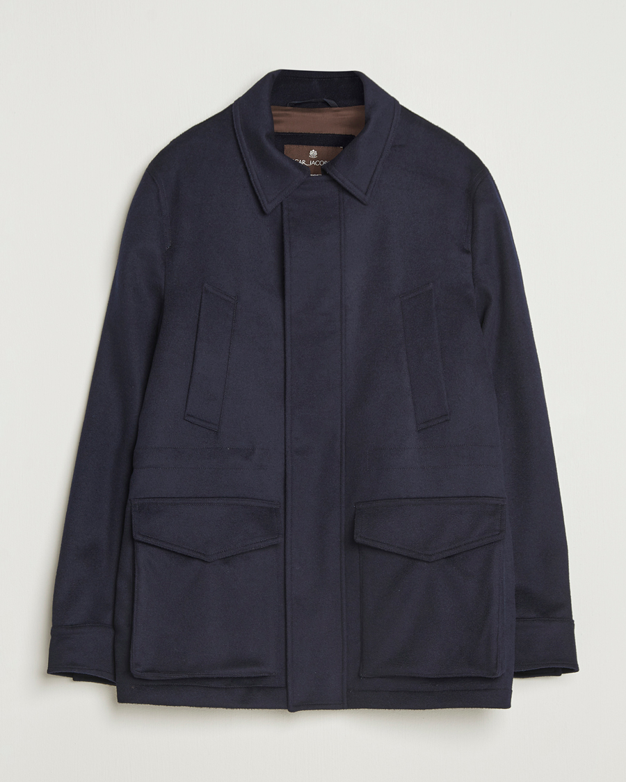 Herr | Jackor | Oscar Jacobson | Traveler Wool Jacket Navy
