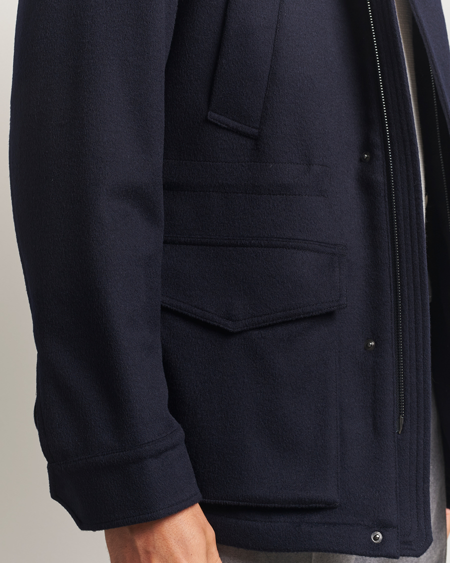 Herr | Jackor | Oscar Jacobson | Traveler Wool Jacket Navy