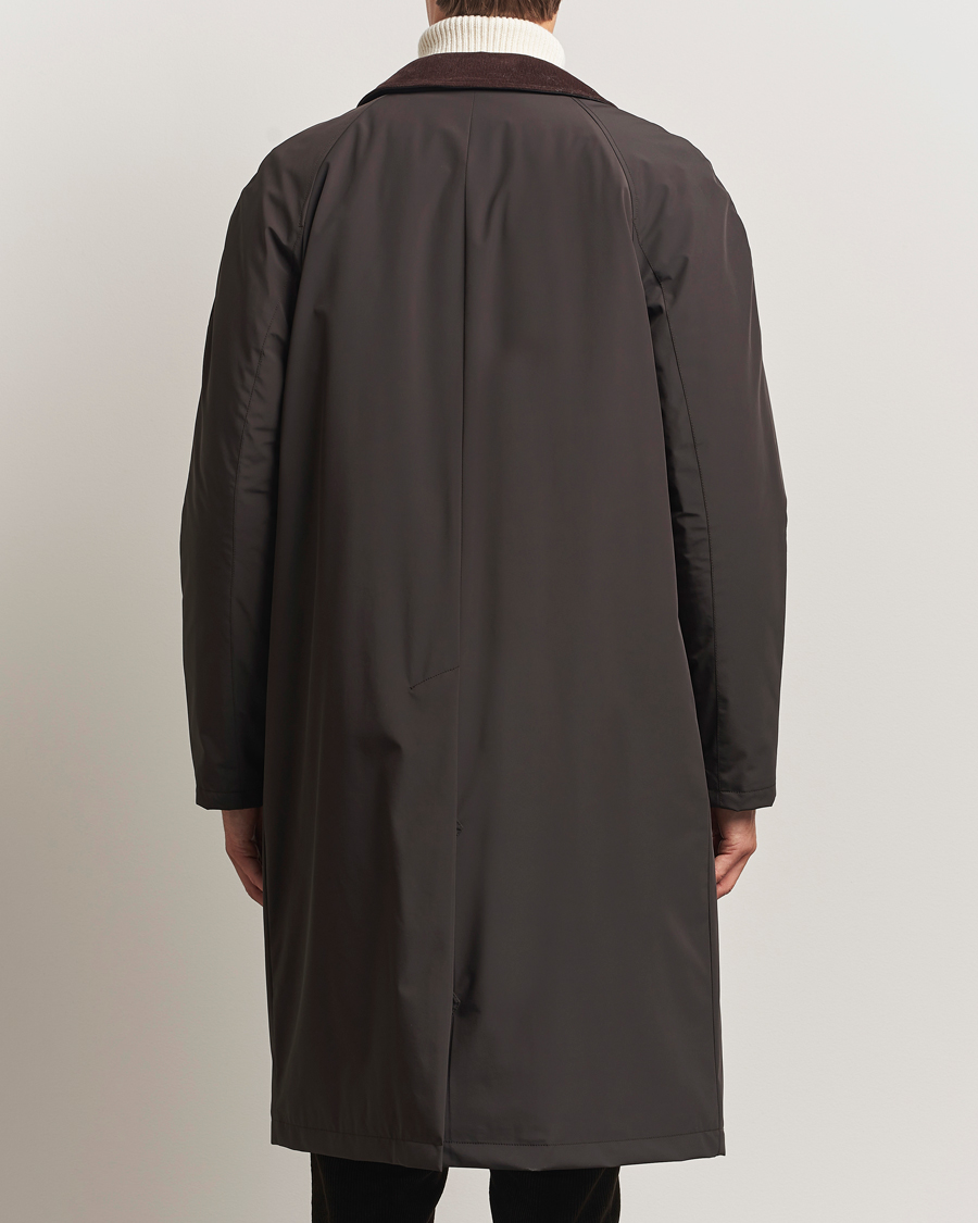 Herr | Jackor | Oscar Jacobson | Padded Raglan Nylon Coat Brown