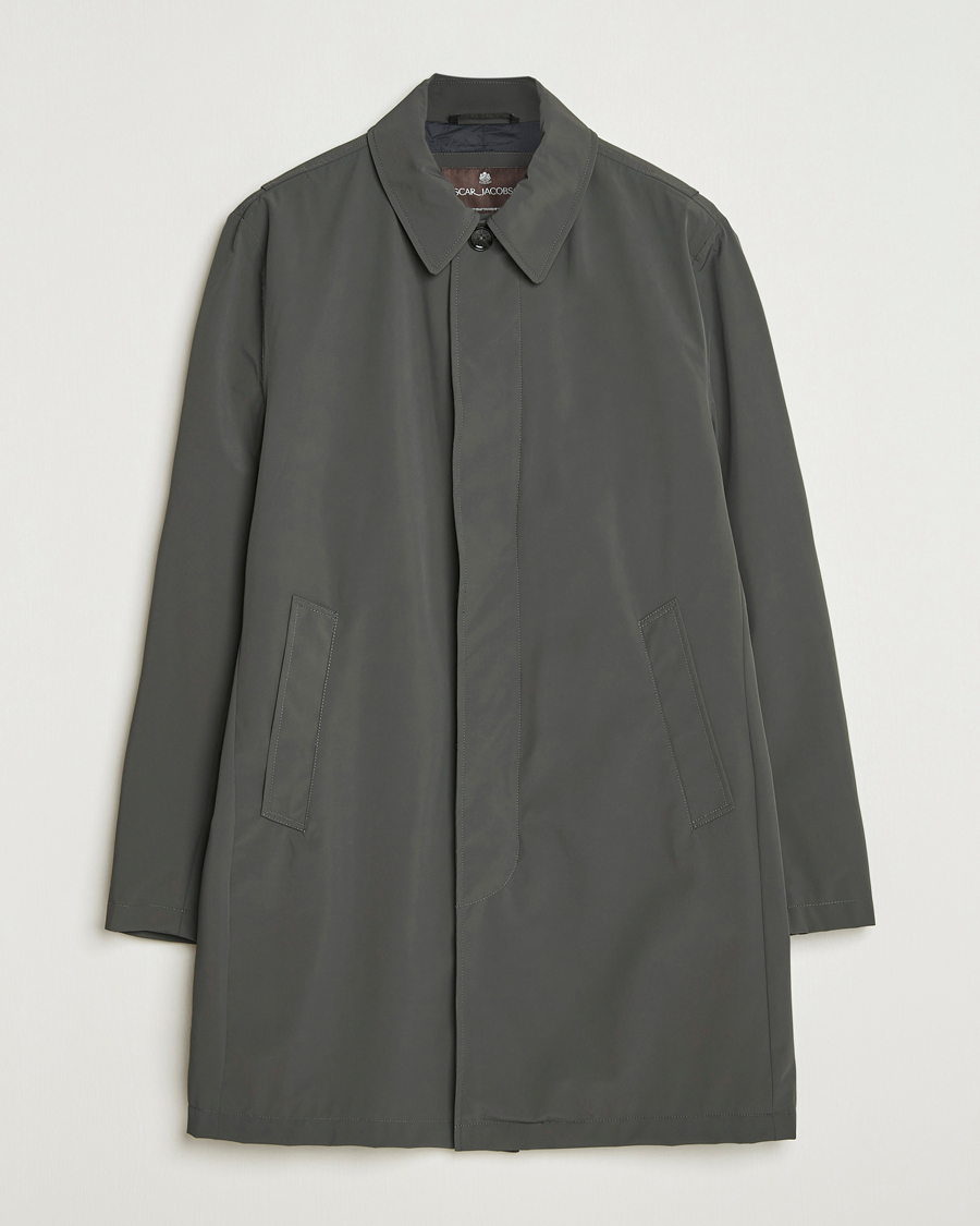 Herr | Jackor | Oscar Jacobson | Nylon Car Coat Olive