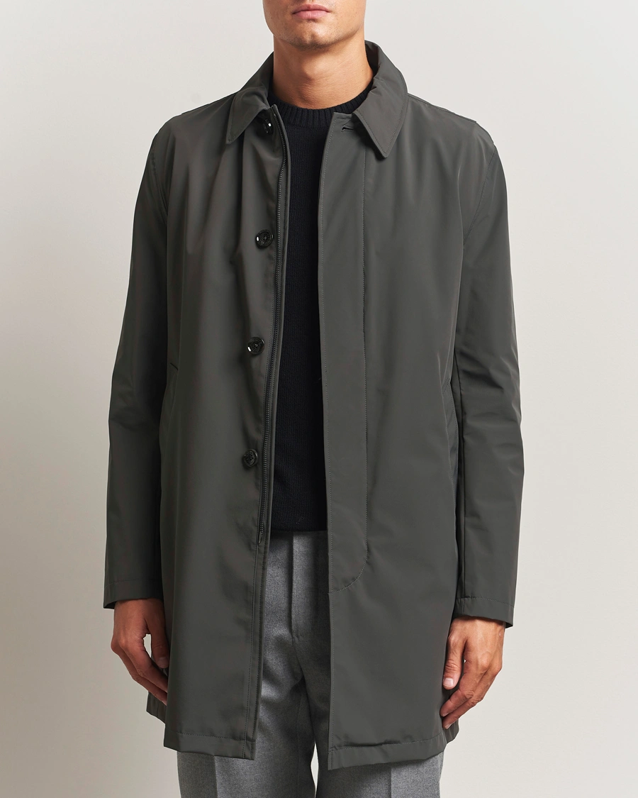 Herr | Jackor | Oscar Jacobson | Nylon Car Coat Olive