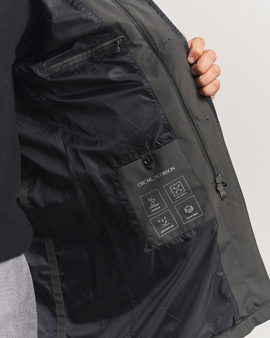 Herr | Jackor | Oscar Jacobson | Nylon Car Coat Olive