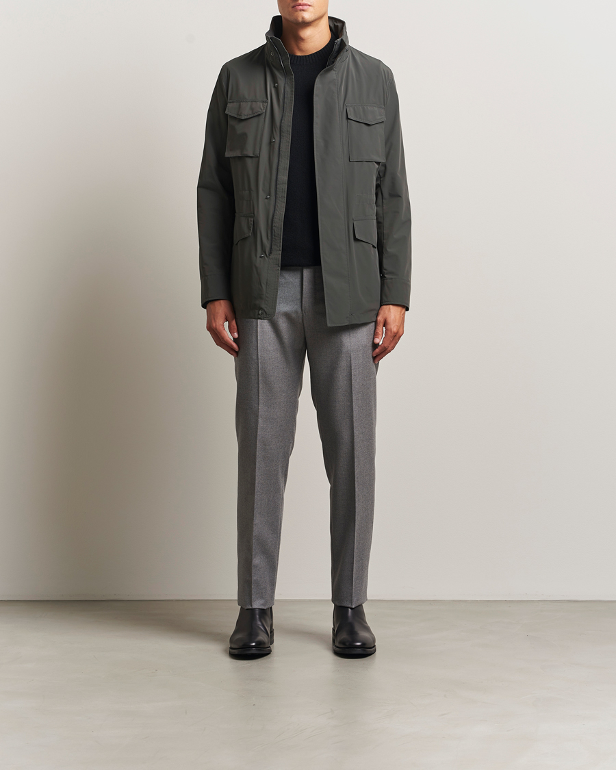 Herr | Jackor | Oscar Jacobson | M65 Nylon Field Jacket Olive