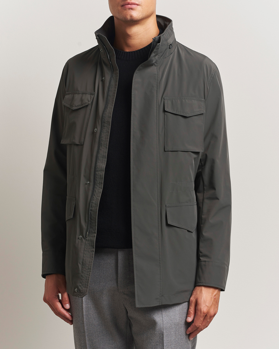 Herr | Jackor | Oscar Jacobson | M65 Nylon Field Jacket Olive
