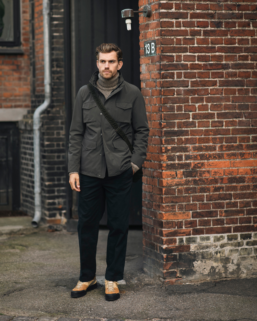 Herr | Jackor | Oscar Jacobson | M65 Nylon Field Jacket Olive