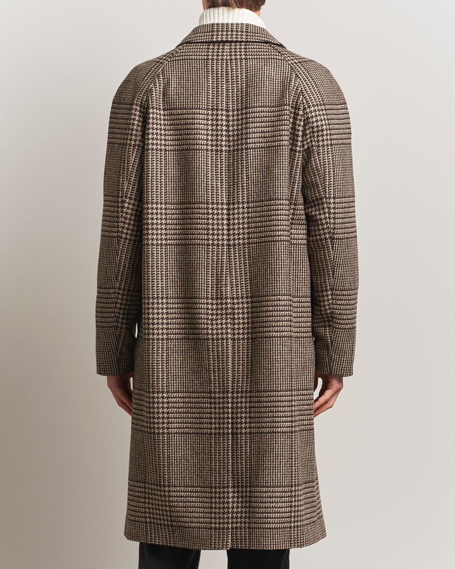 Herr | Jackor | Oscar Jacobson | Raglan Check Wool Coat Brown