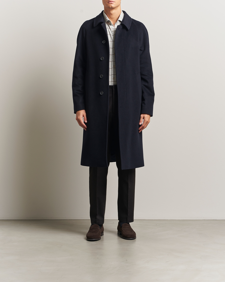 Herr | Jackor | Oscar Jacobson | Raglan Wool Coat Navy