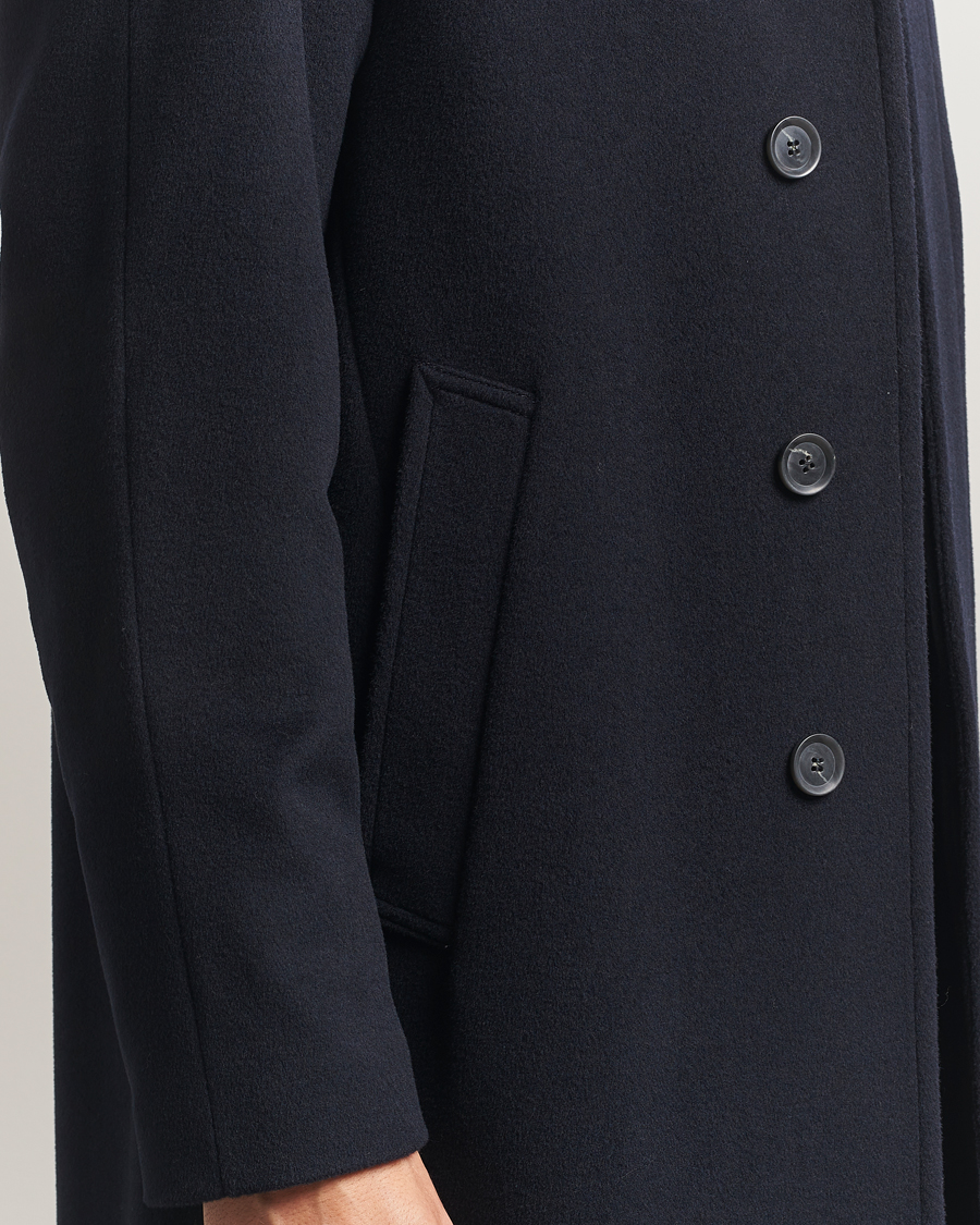 Herr | Jackor | Oscar Jacobson | Raglan Wool Coat Navy