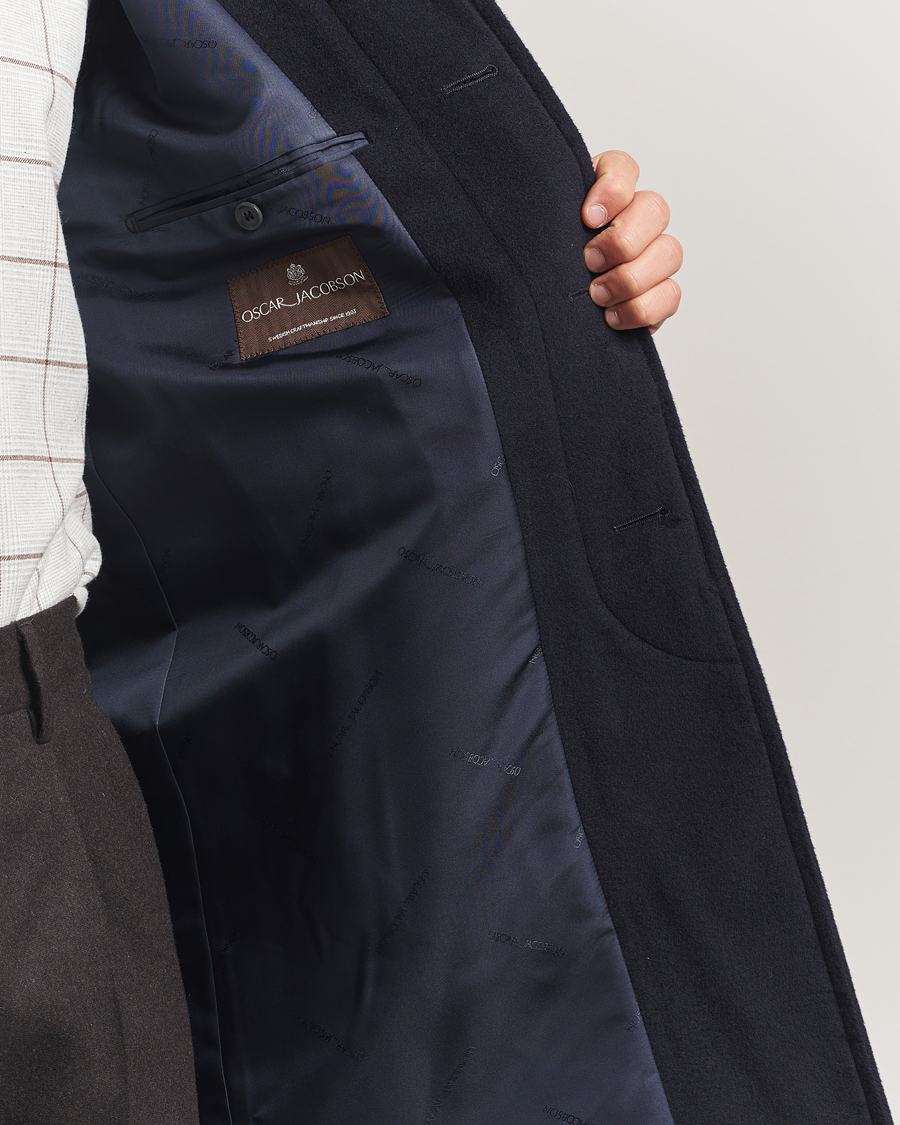 Herr | Jackor | Oscar Jacobson | Raglan Wool Coat Navy