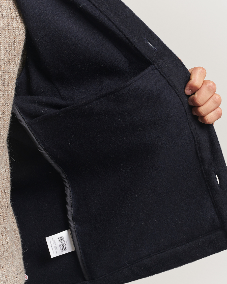 Herr | Jackor | Oscar Jacobson | Maddan Wool/Cashmere Shirt Jacket Navy