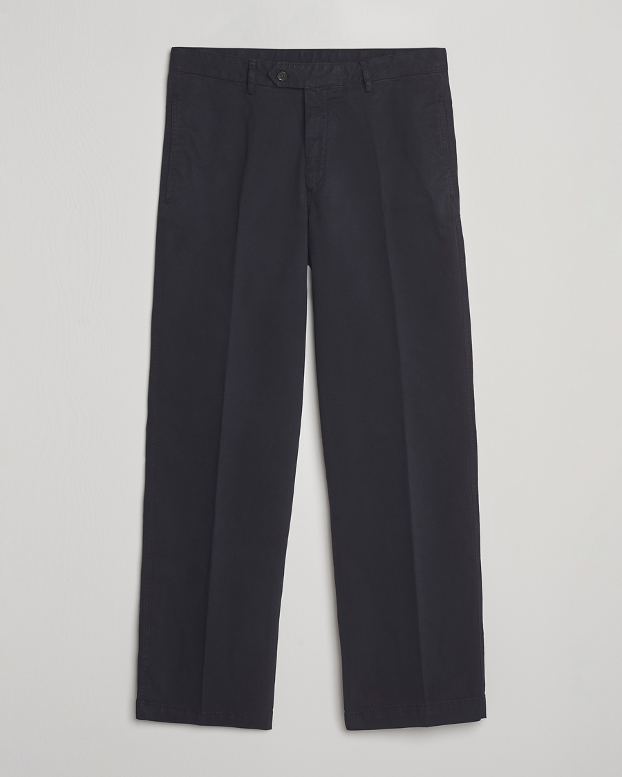Herr | Byxor | Oscar Jacobson | Tanker Cotton Trousers Navy