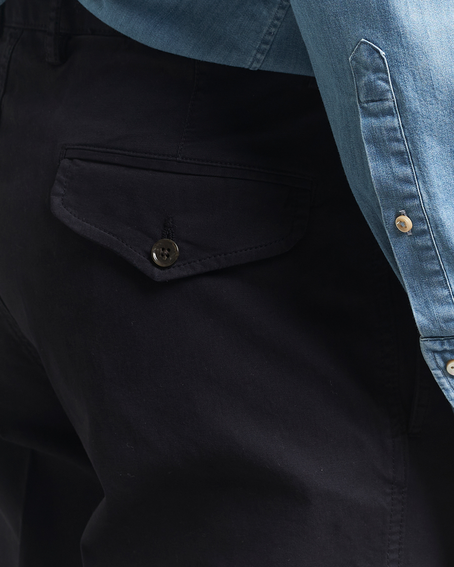 Herr | Byxor | Oscar Jacobson | Tanker Cotton Trousers Navy