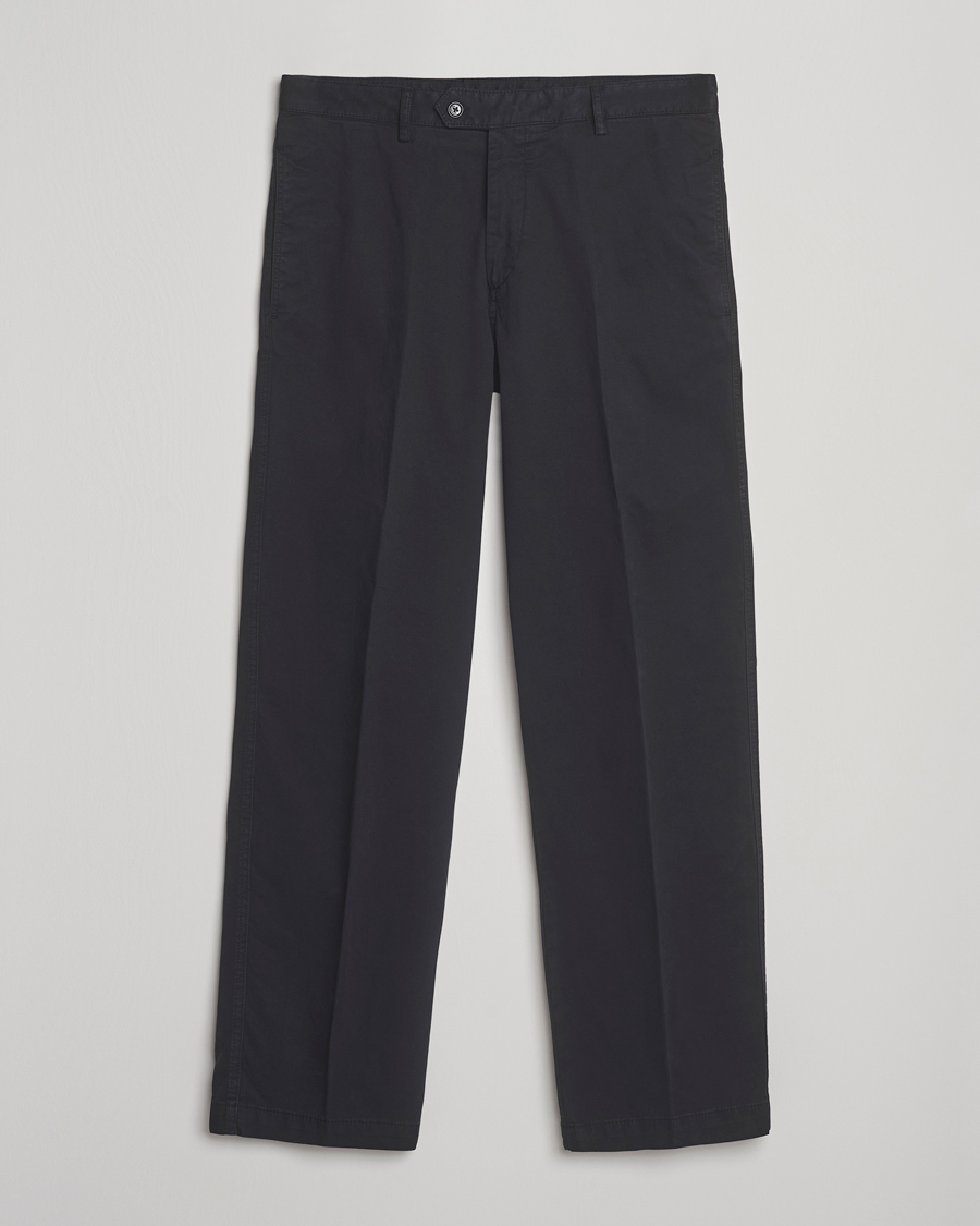 Herr | Byxor | Oscar Jacobson | Tanker Cotton Trousers Black