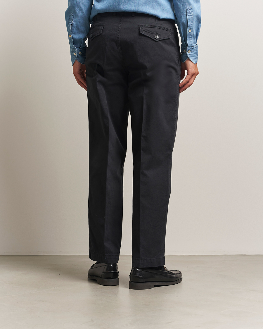 Herr | Byxor | Oscar Jacobson | Tanker Cotton Trousers Black