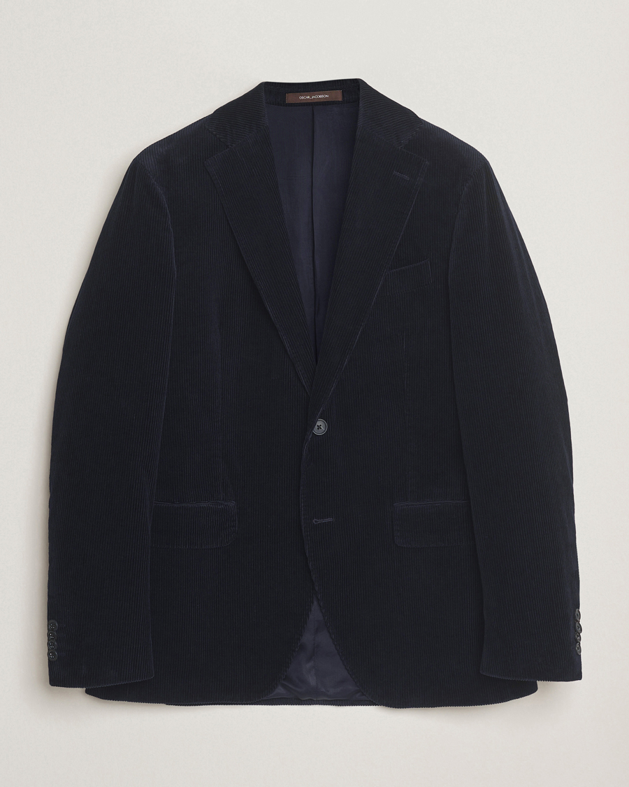 Herr | Kavajer | Oscar Jacobson | Fogerty Patch Pocket Cord Blazer Navy