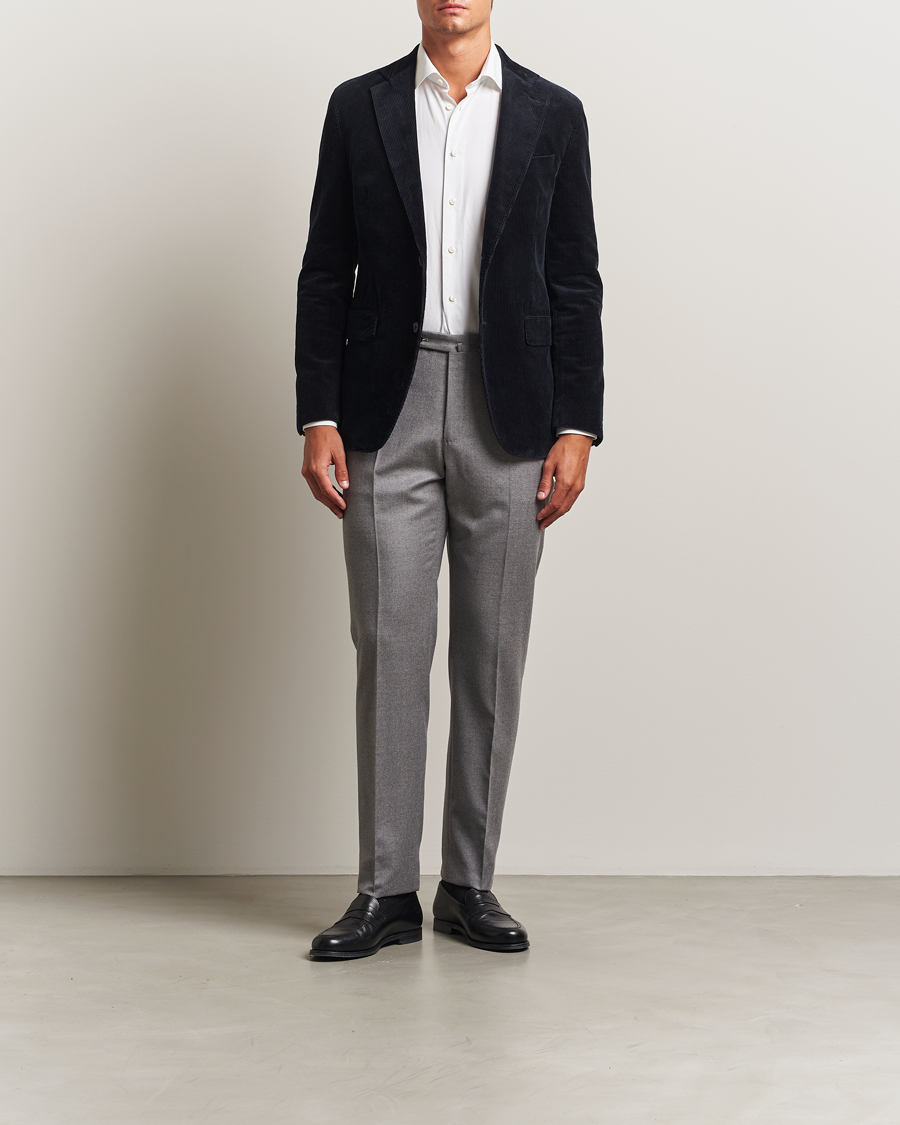 Herr | Kavajer | Oscar Jacobson | Fogerty Patch Pocket Cord Blazer Navy