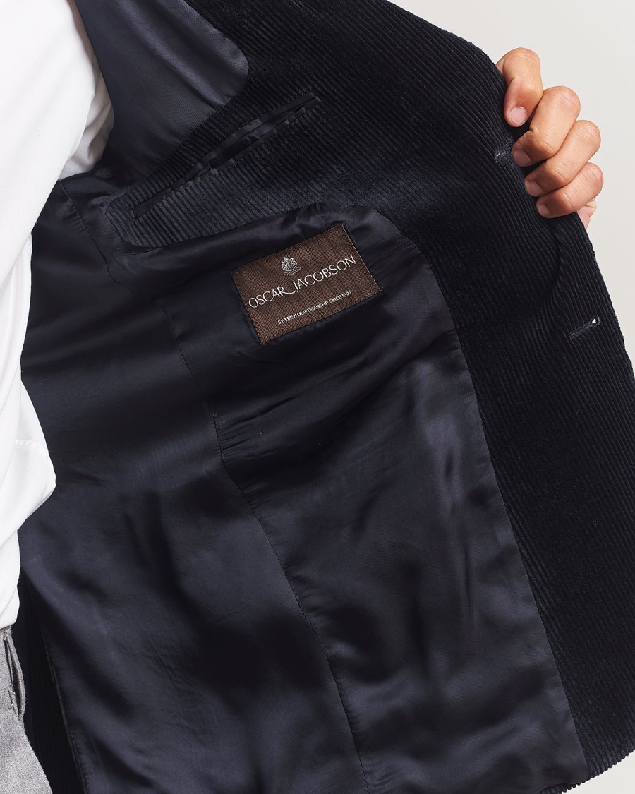 Herr | Kavajer | Oscar Jacobson | Fogerty Patch Pocket Cord Blazer Navy