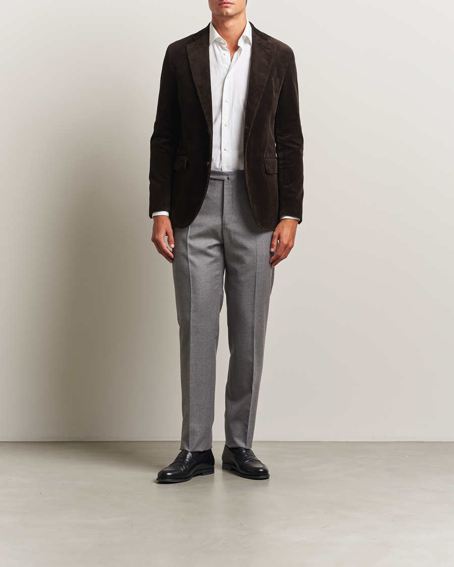 Herr | Kavajer | Oscar Jacobson | Fogerty Patch Pocket Cord Blazer Brown