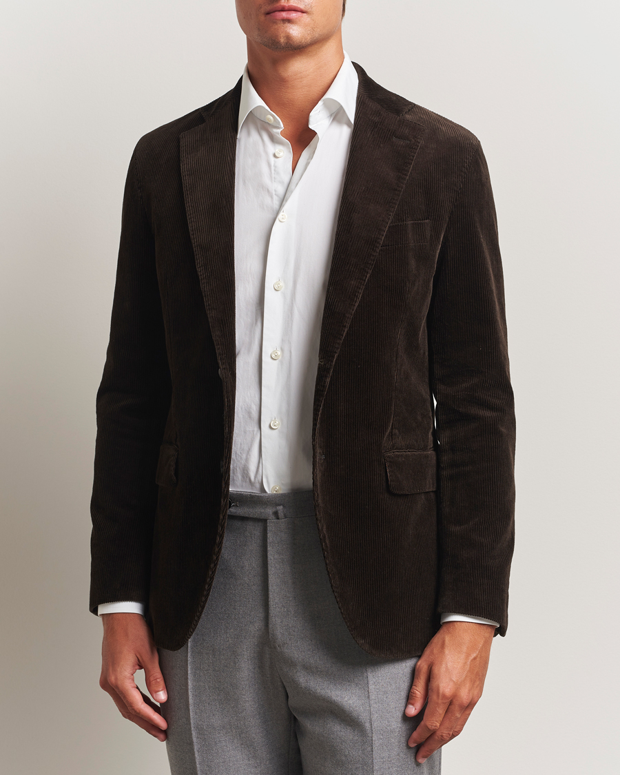 Herr | Kavajer | Oscar Jacobson | Fogerty Patch Pocket Cord Blazer Brown