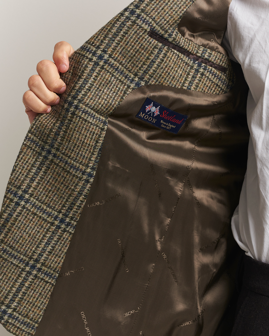 Herr | Kavajer | Oscar Jacobson | Fogerty Moon Tweed Blazer Green