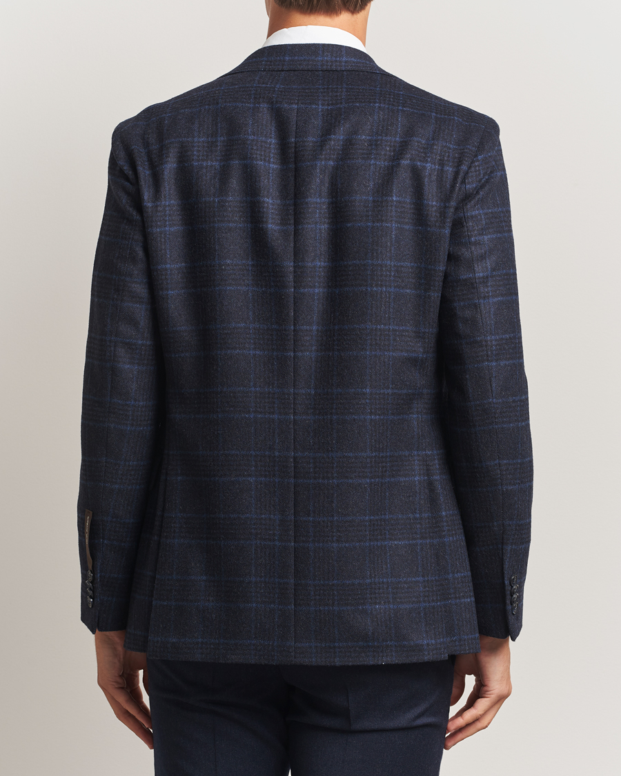 Herr | Kavajer | Oscar Jacobson | Fogerty Checked Wool Blazer Navy