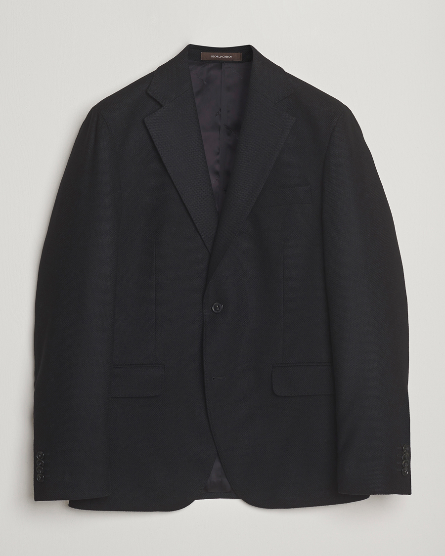 Herr | Kavajer | Oscar Jacobson | Fogerty Wool Blazer Black