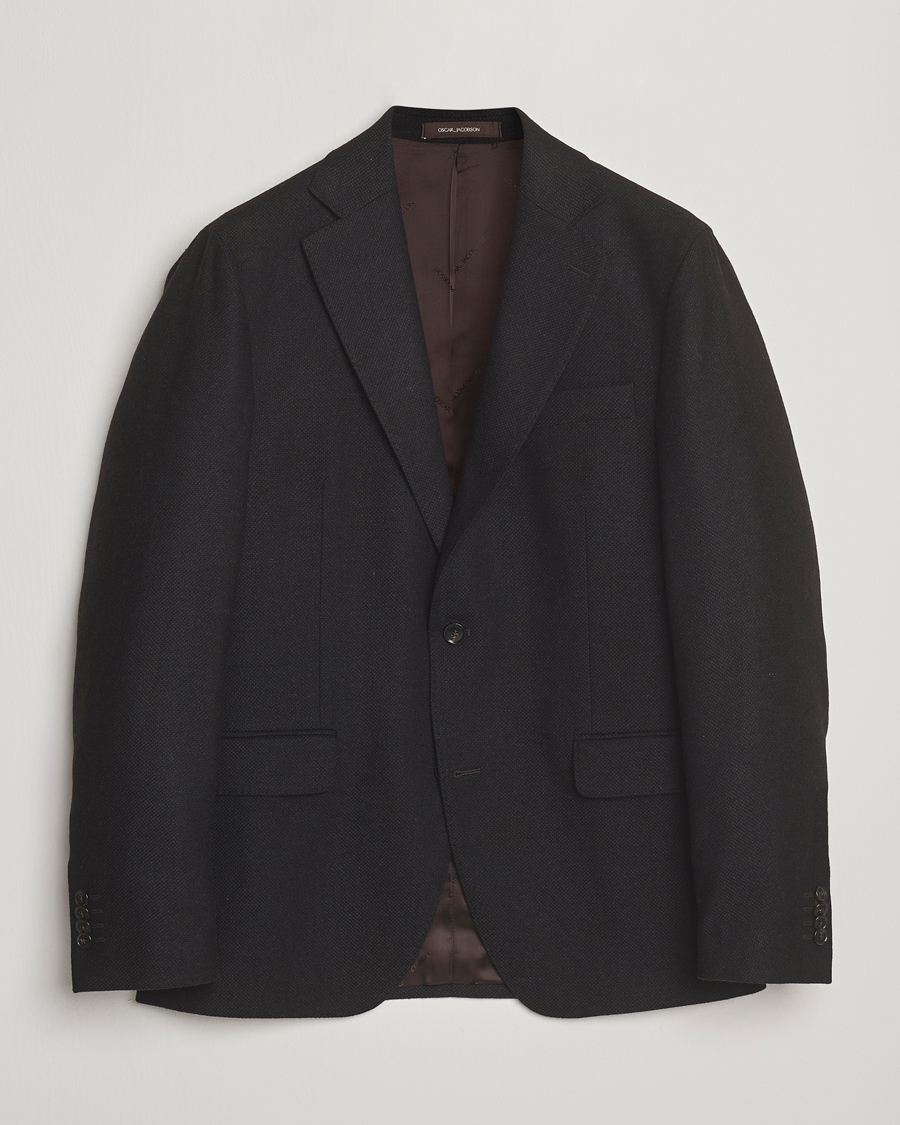 Herr | Kavajer | Oscar Jacobson | Fogerty Wool Blazer Brown