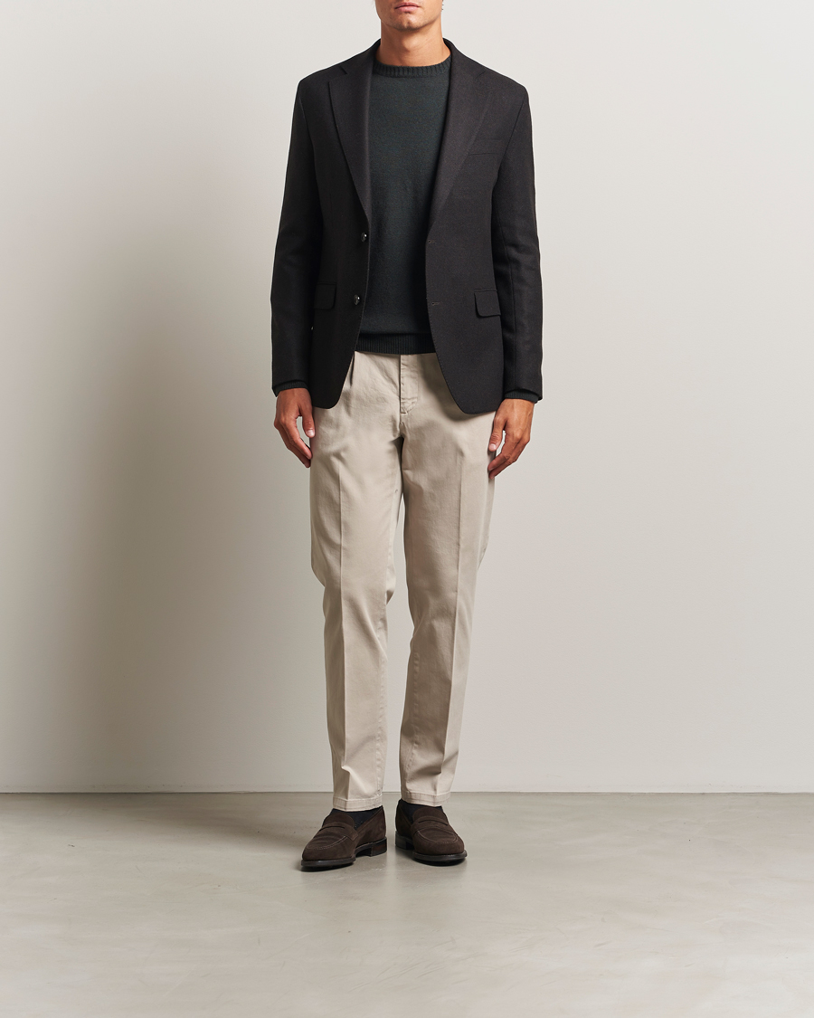 Herr | Kavajer | Oscar Jacobson | Fogerty Wool Blazer Brown