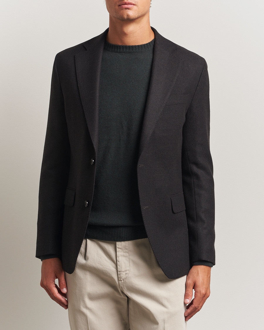 Herr | Kavajer | Oscar Jacobson | Fogerty Wool Blazer Brown