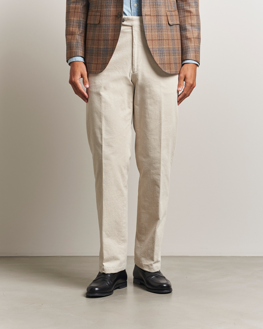 Herr | Byxor | Oscar Jacobson | Del S Straight Pants White