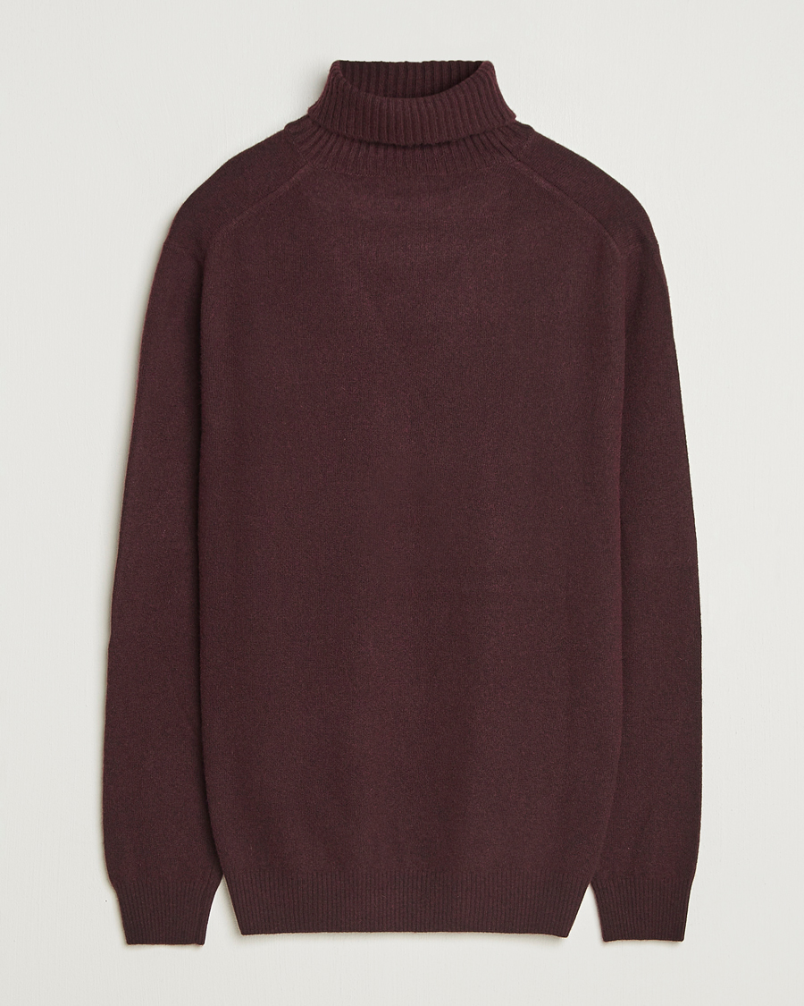 Herr | Tröjor | Oscar Jacobson | Salim Wool/Cashmere Rollneck Burgundy