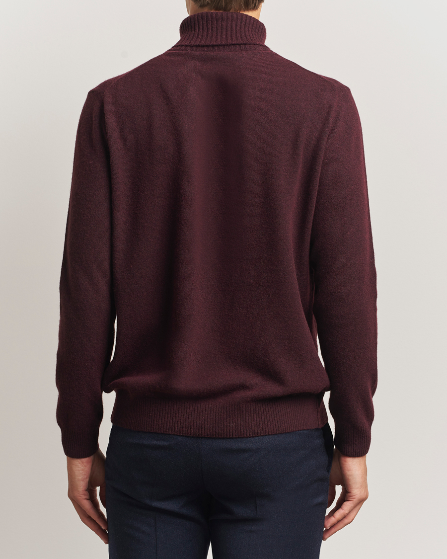 Herr | Tröjor | Oscar Jacobson | Salim Wool/Cashmere Rollneck Burgundy