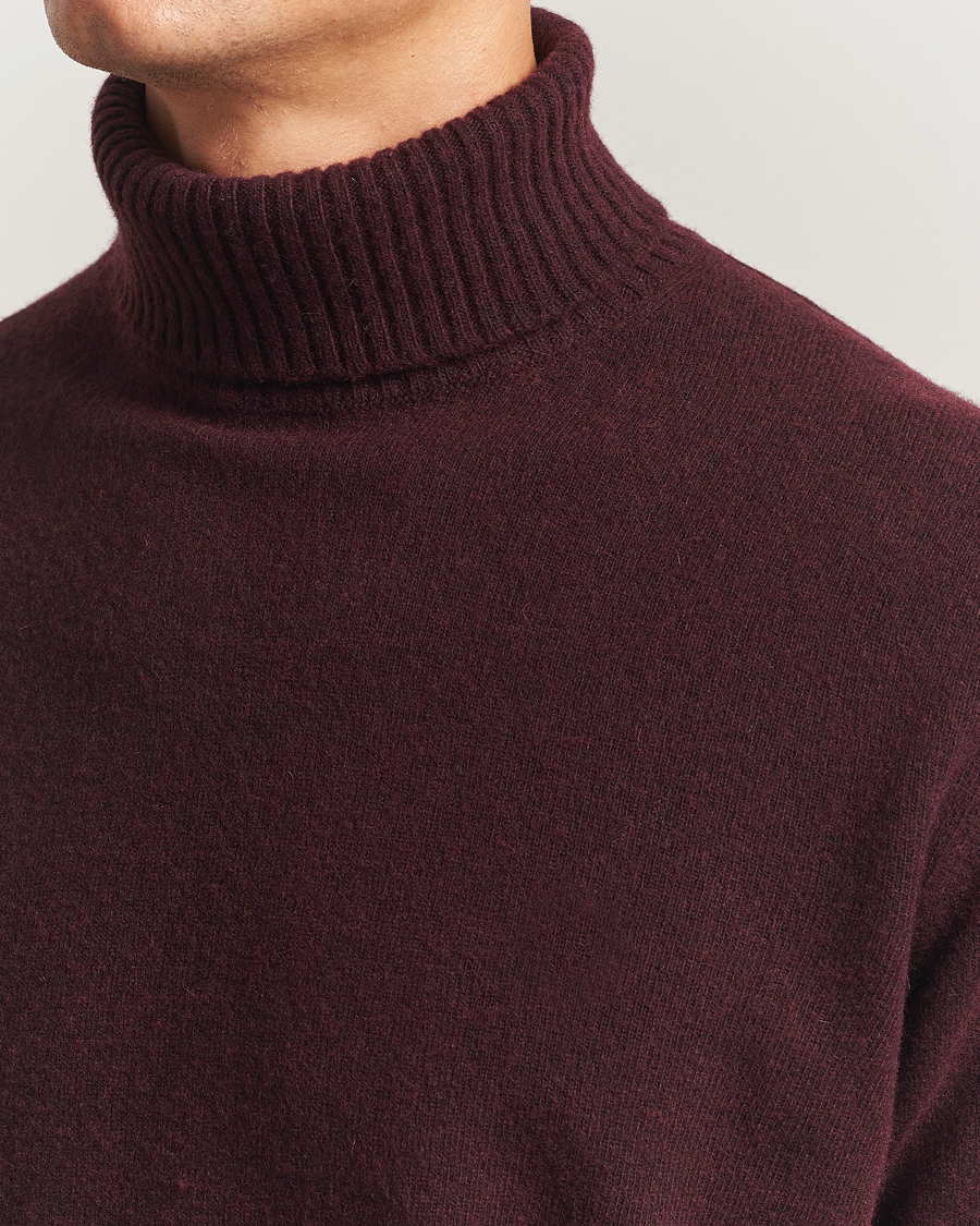 Herr | Tröjor | Oscar Jacobson | Salim Wool/Cashmere Rollneck Burgundy