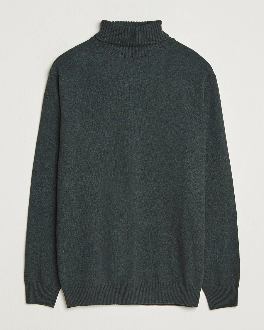 Herr | Tröjor | Oscar Jacobson | Salim Wool/Cashmere Rollneck Green