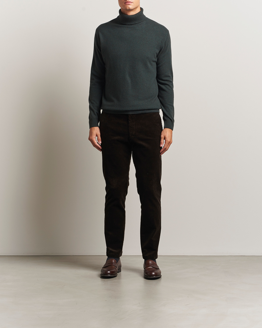 Herr | Tröjor | Oscar Jacobson | Salim Wool/Cashmere Rollneck Green