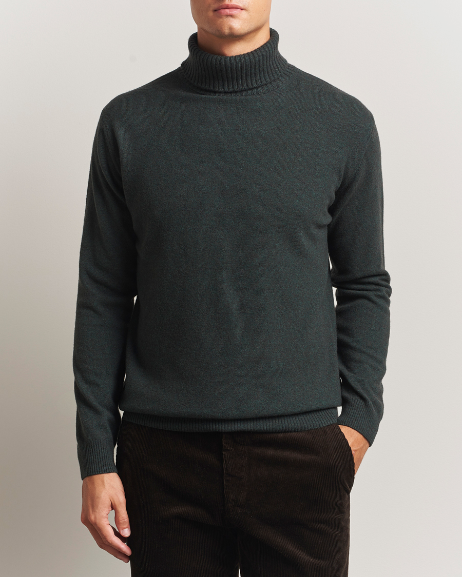 Herr | Tröjor | Oscar Jacobson | Salim Wool/Cashmere Rollneck Green