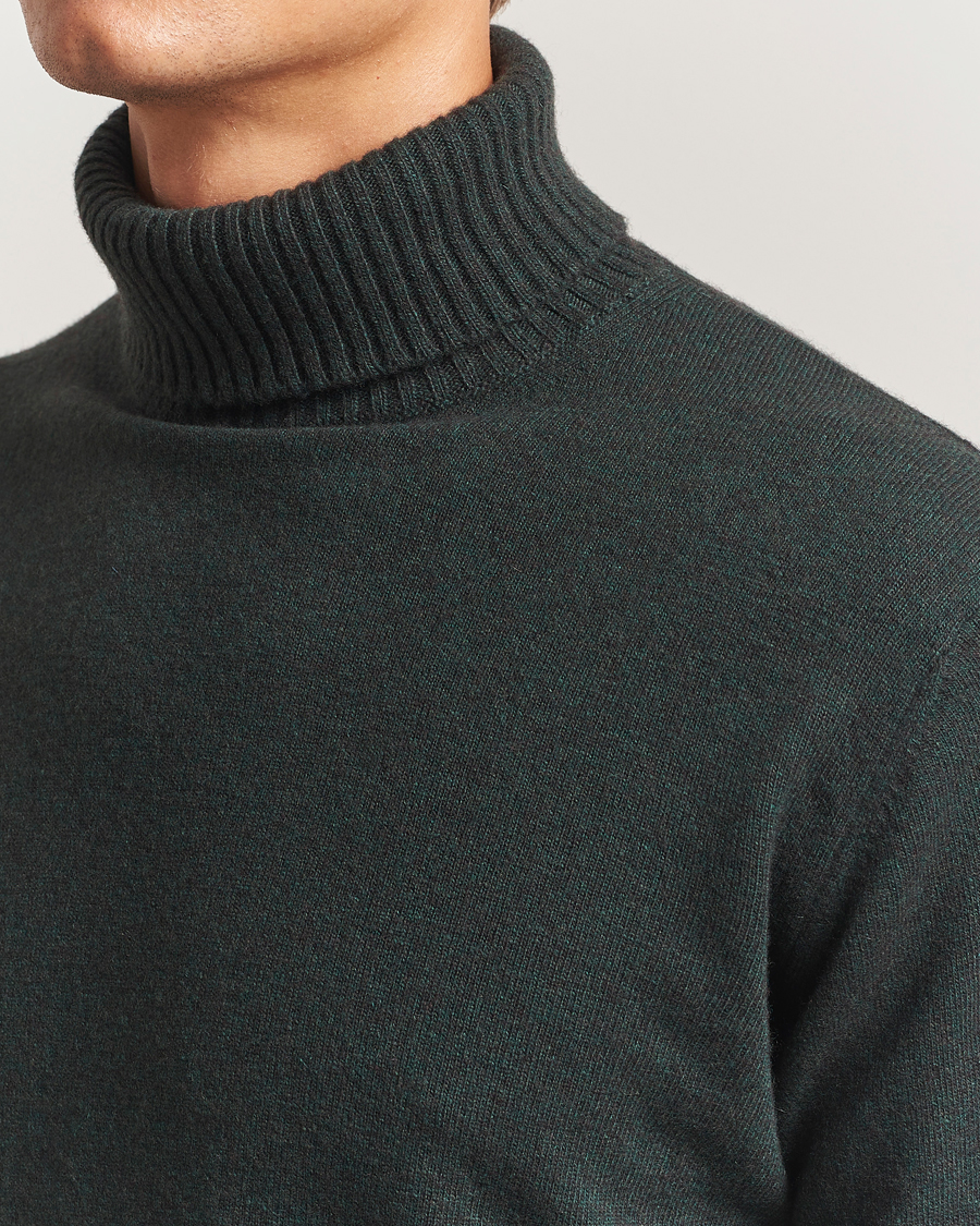 Herr | Tröjor | Oscar Jacobson | Salim Wool/Cashmere Rollneck Green