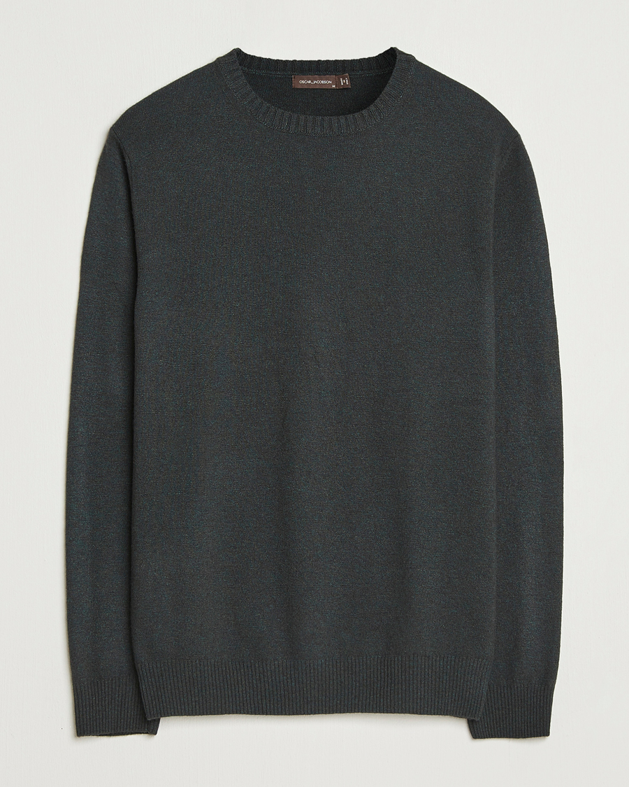 Herr | Tröjor | Oscar Jacobson | Valter Wool/Cashmere Round Neck Green
