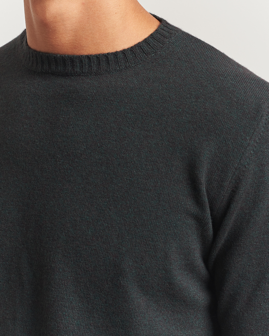 Herr | Tröjor | Oscar Jacobson | Valter Wool/Cashmere Round Neck Green