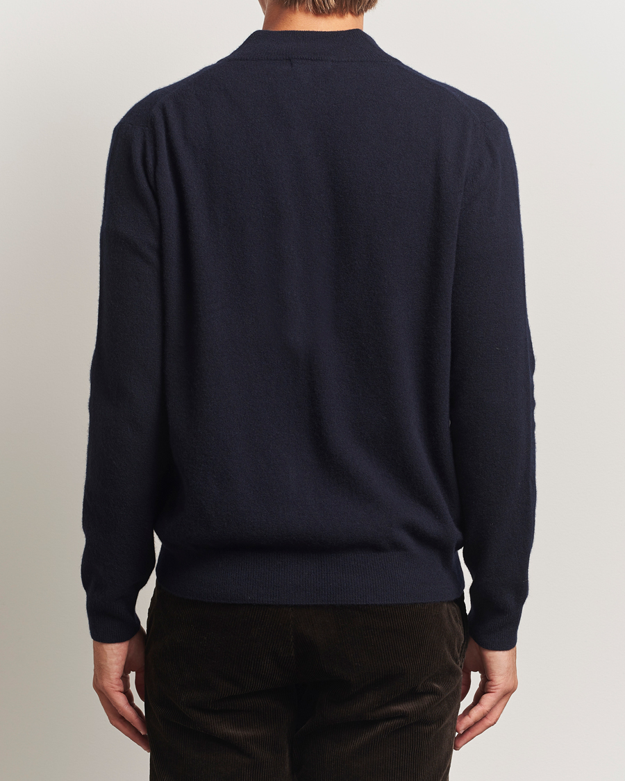 Herr | Tröjor | Oscar Jacobson | Seb Wool/Cashmere Full Zip Navy