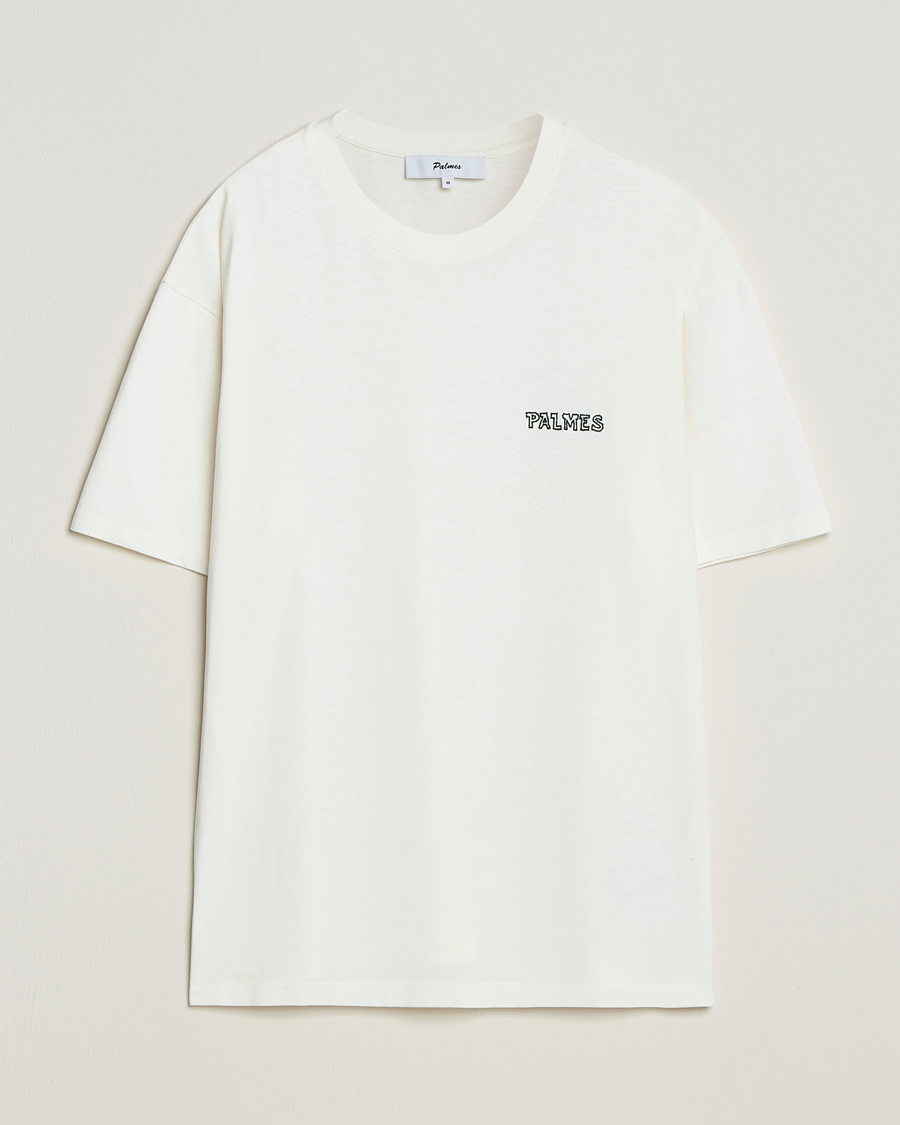 Herr | T-Shirts | Palmes | Logo T-Shirt Broken White