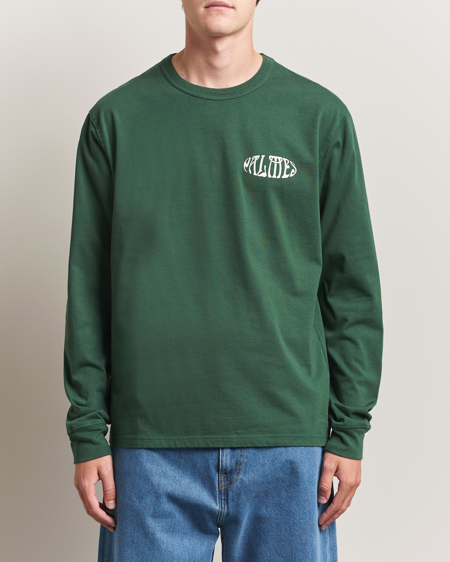 Herr | T-Shirts | Palmes | Angels Long Sleeve T-Shirt Dark Green