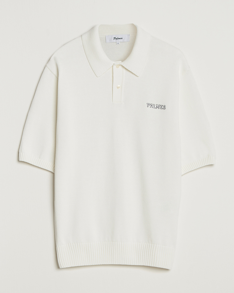 Herr | Pikéer | Palmes | Cotton Knit Polo Off White