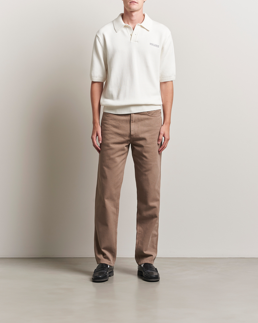 Herr | Pikéer | Palmes | Cotton Knit Polo Off White