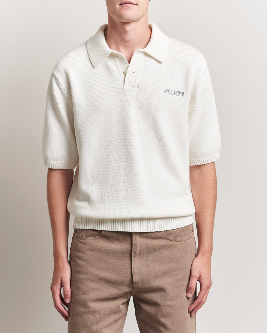 Herr | Pikéer | Palmes | Cotton Knit Polo Off White