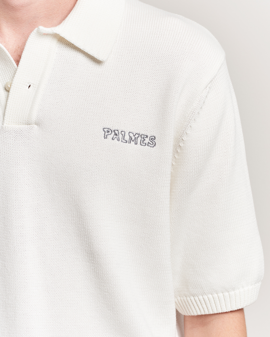 Herr | Pikéer | Palmes | Cotton Knit Polo Off White