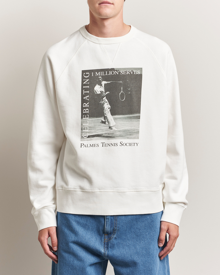 Herr | Tröjor | Palmes | Raglan Sweatshirt White